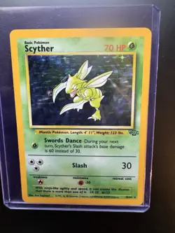 Pokemon Scyther Jungle Holo Rare Unlimited 10/64 English 70 HP 1999 - Image 1