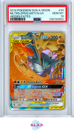 MLTRS/ZPDS/ARTCN.GX HIDDEN FATES POKEMON SUN & MOON HIDDEN FATES 2019 44 PSA 10 - Image 1