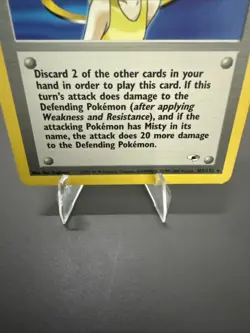 Misty Trainer 102/132 Gym Heroes WOTC Pokemon TCG Non Holo Rare 1999 LP/Exclnt - Image 2