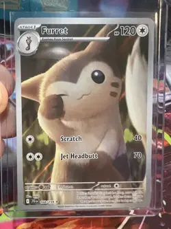 Pokemon TCG Furrett 168/159 Journey Together Illustration Rare M/NM - Image 1