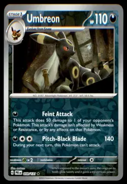 Umbreon 059/131 Holo Rare SV: Prismatic Evolutions Pokemon Reverse Holo NM - Image 1
