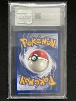 Hitmonlee 7/62 1st Edition Holo Fossil LARGE Cigar Stain Error CGC 9 - Image 2