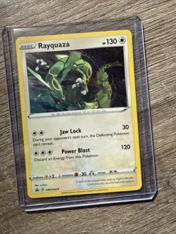 Pokemon TCG Rayquaza Swsh029 Holo Black Star Promo - Image 1