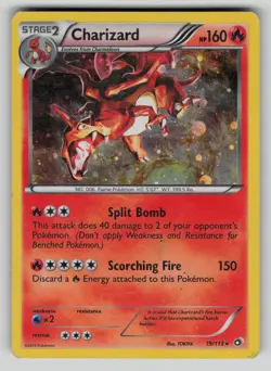 Charizard 19/113 Legendary Treasures Holo Pokemon MP - Image 1