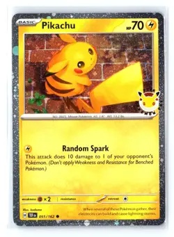 Pikachu Pokemon Day 30th Anniversary Cosmos Holo #051/162 Near Mint or Better - Image 1