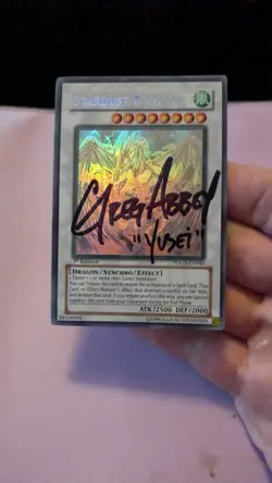 Stardust Dragon - TDGS-EN040 - Ghost Rare - 1st Edition -LP Autographed - Image 1