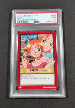 2001 Japanese One Piece CHB Nami H12 PSA 9 MINT Grand Line Comp. 1 - Image 1