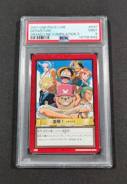 2001 Japanese One Piece CHB Departure H31 PSA 9 MINT Grand Line Comp. 3 - Image 1