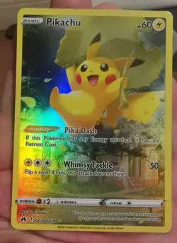 Pikachu gg30/gg70 Crown Zenith Galarian Gallery Holo Pokemon Card M/NM - Image 2