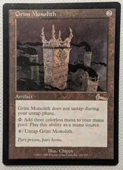 Grim Monolith LP Urza's Legacy MtG Magic The Gathering - Image 1