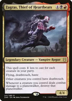 MTG Zagras, Thief of Heartbeats [Zendikar Rising] Lightly Played Foil Magic - Image 1
