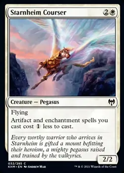 MTG Starnheim Courser [Kaldheim] Lightly Played Foil Magic - Image 1