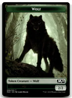MTG Wolf Token T Core Set 2020 8 LP - Image 1