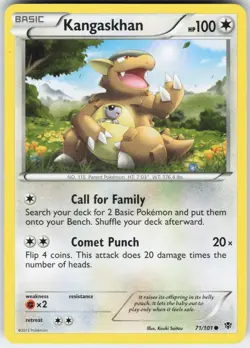 Kangaskhan 71/101 Common Plasma Blast Pokemon Lightly Played - Image 1