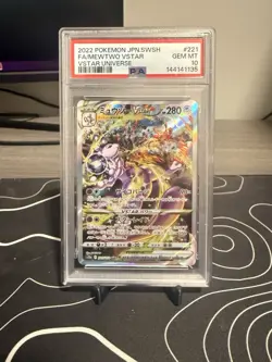 Pokemon Mewtwo VSTAR Vstar Universe SAR Holo 221/172 PSA 10 Japanese 2022 - Image 1