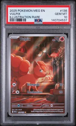 Pokemon Vulpix Mega Evolutions Illustration Rare 138/132 PSA 10 GEM MINT! - Image 1