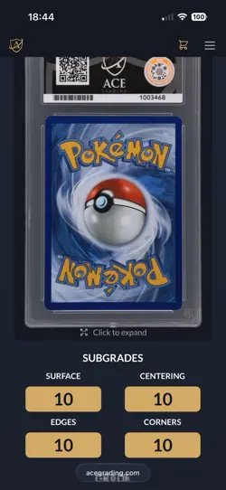 Pokemon TCG Pikachu EX Ascended Heroes SIR 276/217 Ace 10 Perfect 10 Subgrades - Image 3