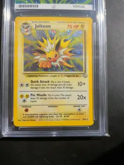 Pokemon TCG Jolteon Jungle 4/64 Holo Unlimited Holo Rare Ace 7 - Image 3
