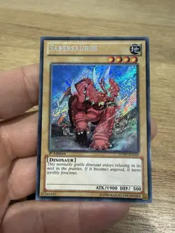 Sabersaurus LCJW-EN143 - Secret Rare 1st Edition - YuGiOh - NM - Image 1