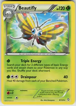 Pokemon Beautifly 8/124 Dragons Exalted Rare card - Image 1