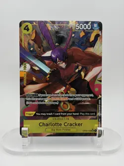 One Piece Charlotte Cracker Alt Art Foil OP03-108 SR Premium Booster NM ENGLISH - Image 1