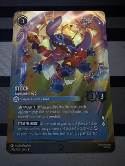 Disney Lorcana enchanted STITCH Experiment 626 Lorcana Reign of Jafar - Image 1