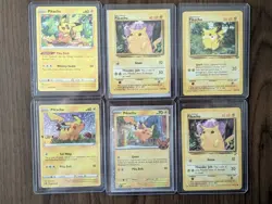 6x Pikachu Card LOT Pokemon TCG - Image 1