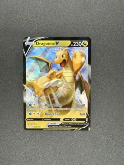 Pokemon TCG Dragonite v Full Art Holo Ultra Rare Card 049/078 Pokemon Go - Image 1