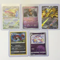 Pokemon Card Lot (5 Cards) - Vintage Modern Hyper Ultra IR SIR Reverse Holo Rare - Image 1