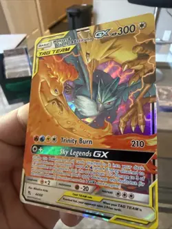 Pokemon TCG Moltres Zapdos Articuno Tag Team GX Hidden Fates Holo Card44/68 Nm/M - Image 3