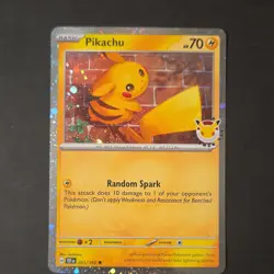 Pokemon TCG 2026 Pokemon Day Pikachu 051/162 Holo 30th Anniversary Promo card - Image 1