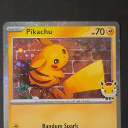 Pokemon TCG 2026 Pokemon Day Pikachu 051/162 Holo 30th Anniversary Promo card - Image 2