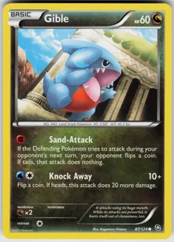 Pokemon Gible (87) 87/124 Dragons Exalted Common card - Image 1