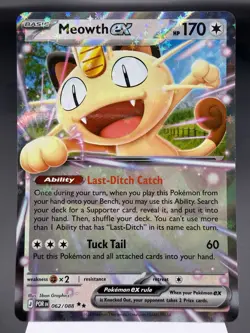 Meowth ex 062/088 - Ultra Rare Holo - Perfect Order Pokemon Card MINT - Image 1