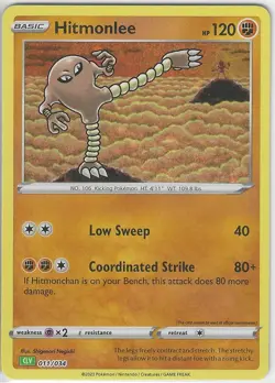 Hitmonlee 011/034 Trading Card Game Classic Holo - NM - Image 1