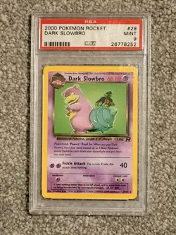 PSA 9 Dark Slowbro Team Rocket 29/82 Unlimited Pokemon Card Non Holo MINT - Image 1