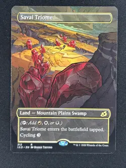 MTG IKO 312 Savai Triome Borderless Non-Foil Alt Art NM - Image 1