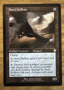 MTG The Brothers' War Commander, Steel Hellkite - Image 1