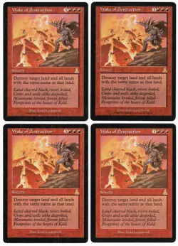 Wake of Destruction x4 4x 1999 Urza's Destiny PLAYSET Red Sorcery MTG SP-NM AZ4 - Image 1