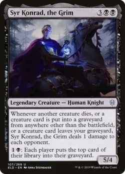 Syr Konrad, the Grim Magic The Gathering Throne Of Eldraine Light Play - Image 1
