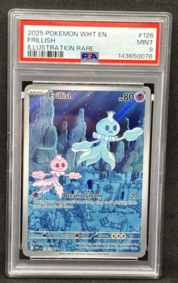 2025 Pokemon WHT EN - Frillish - Illustration Rare - 126- PSA 9 - Image 1