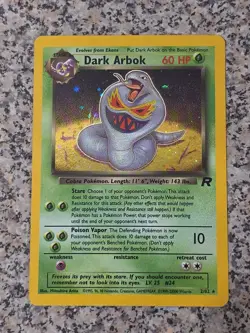 Pokemon Dark Arbok Holo Rare TCG Card 2/82 Unlimited, Near Mint Condition - Image 1