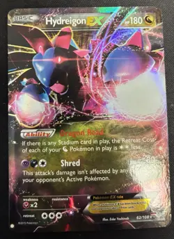 Hydreigon EX 62/108 Ultra Rare XY - Roaring Skies Pokemon Card - Image 1