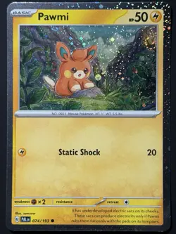🌀Double Swirl - Pawmi 074/193-Cosmos Holo-Paldea Evolved-Pokemon TCG-NM - Image 4