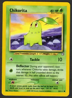 Chikorita 53/111 Common NM Pokemon Card HQ Scan - Image 1