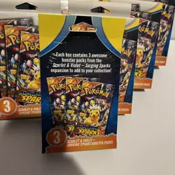 Lot of 10 Pokemon TCG Scarlet And Violet Surging Sparks Booster Hanger Box - NEW - Image 4