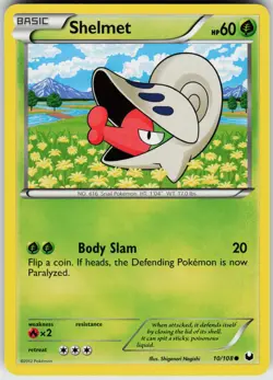 Pokemon Shelmet 10/108 Dark Explorers Common card - Image 1