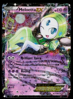 Meloetta EX - Holo RC11/RC25 Ultra Rare Pokemon Legendary Treasures NM - Image 1