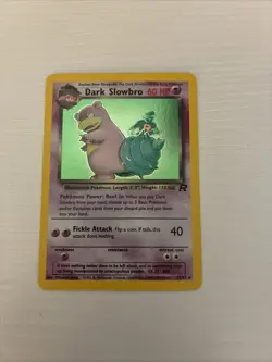 Pokemon Dark Slowbro TCG Holo Rare Card 12/82 Team Rocket - Image 1