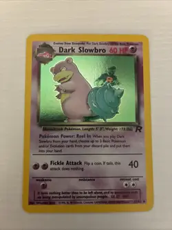 Pokemon Dark Slowbro TCG Holo Rare Card 12/82 Team Rocket - Image 2